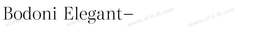 Bodoni Elegant字体转换